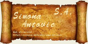 Simona Antović vizit kartica